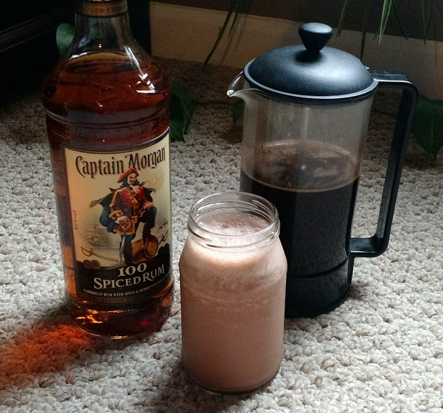 My three favorite shades of brown -- rum, coffee, and ice cream.