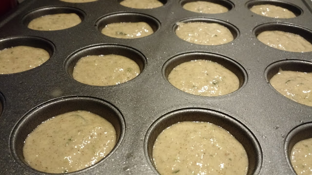 It's kind of cute that each of these is pretty much exactly a tablespoon of muffin.