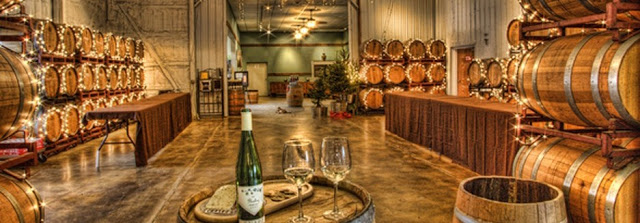 This is the room where we did the tasting. They even had white lights strung from the rafters.