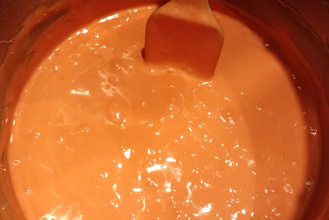 Orange in a pot.