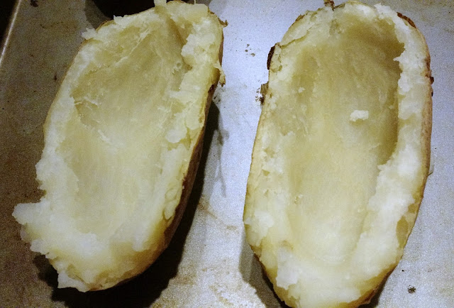 Scooped-out potato