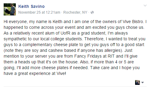 Message from Keith