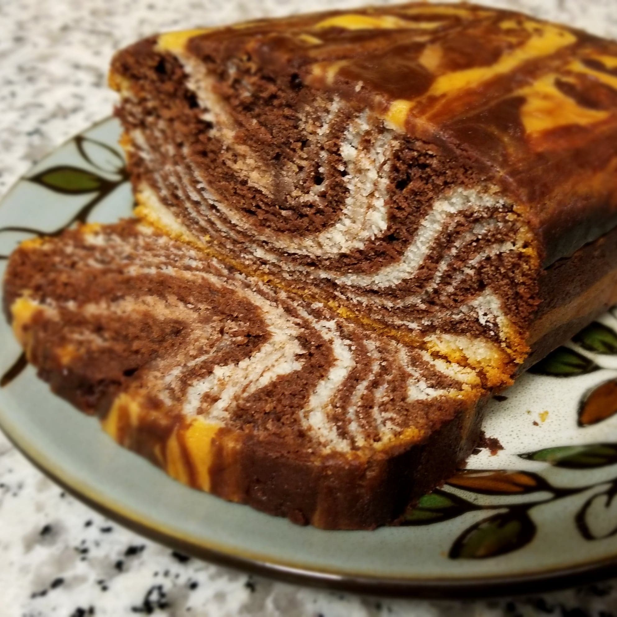 Vanilla Chocolate Marble Loaf Cake